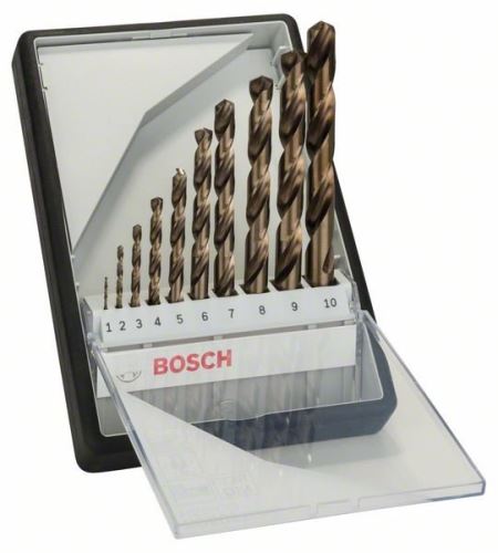 BOSCH Metallbohrer-Set Robust Line HSS-Co, 10-teilig 1; 2; 3; 4; 5; 6; 7; 8; 9; 10 mm (10 Stück) 2607019925