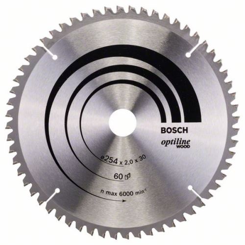 BOSCH Sägeblatt Optiline Wood 254 x 30 x 2,0 mm, 60 2608640436