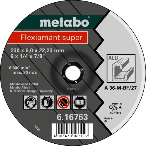 METABO Schleifscheibe - Nichteisenmetalle 230x6,0x22,2 616763000