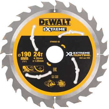 DeWALT Sägeblatt (ideal für FLEXVOLT Sägen), 190 x 30 mm, 24 Zähne DT99562