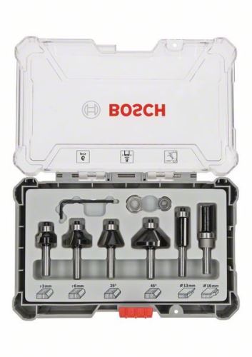 BOSCH Fräsersatz mit 8-mm-Spindel Trim&Edging, 6 Stück 2607017469