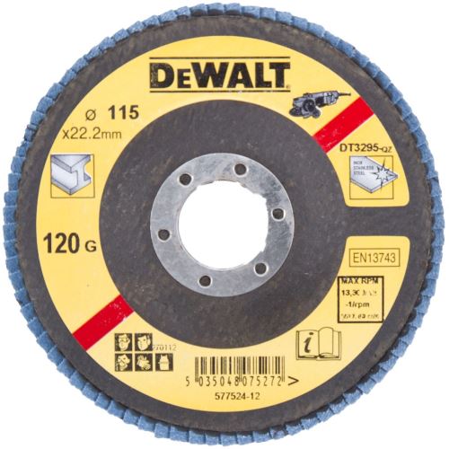 DeWALT Schleiflamellenscheibe für Metall flach 115 x 22,2 mm 60G DT3293