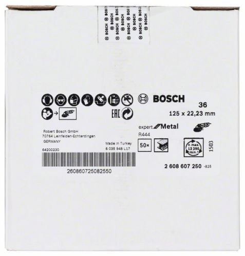 BOSCH Fiber-Schleifscheibe R444, Expert for Metal D = 125 mm; K = 36 2608607250