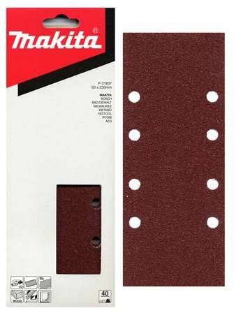 MAKITA Schleifpapier 93x228 mm 8 Löcher K240, 10 Stück P-36049