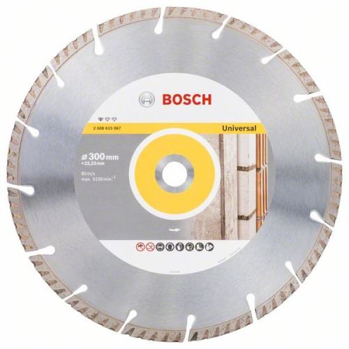 BOSCH Diamanttrennscheibe Standard für Universal 300 × 22,23 300x22,23x3,3x10mm 2608615067