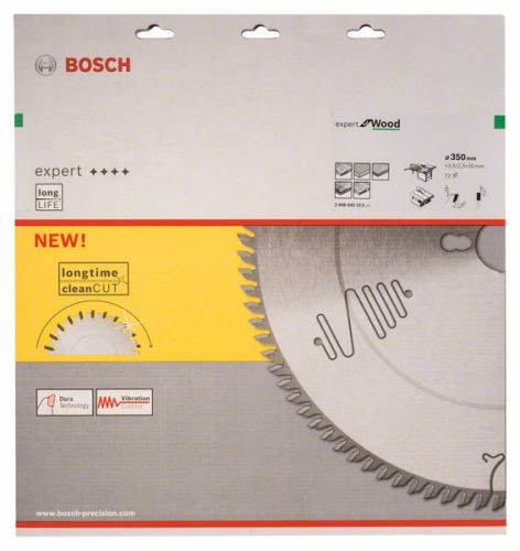 BOSCH Sägeblatt Expert für Holz 350 x 30 x 3,5 mm, 72 2608642513