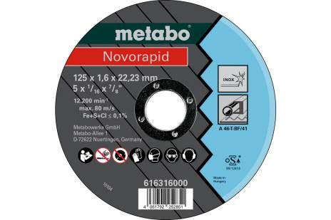 METABO Novorapid 125 x 1,6 x 22,23 Inox, TF 41 616316000