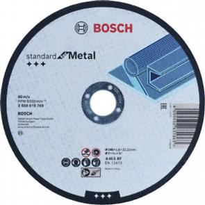 BOSCH Trennscheibe Standard für Metall 180 x 1,6 x 22,23 mm, gerade 2608619769