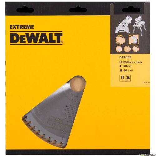 DeWALT Extreme Werkstattsägeblatt 250 x 30 mm, 60 Zähne DT4352