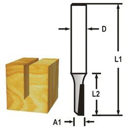 MAKITA Nutfräser 1 Blatt Schaft 8 mm, 5x13x48 mm D-47391