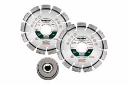 METABO Set: 2X Diamant-Trennscheibe 115X22,23mm, „UP“ + 1X Schnellspannmutter M 14, 628581000