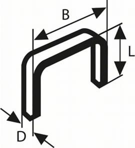 BOSCH Flachdraht-Tackerklammern, Typ 54 12,9 x 1,25 x 10 mm (1000 Stück) 2609200220