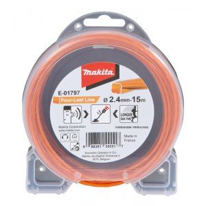 MAKITA Schnur Nylon 2,4 mm, orange, 15 m, speziell für Akkumaschinen E-01797