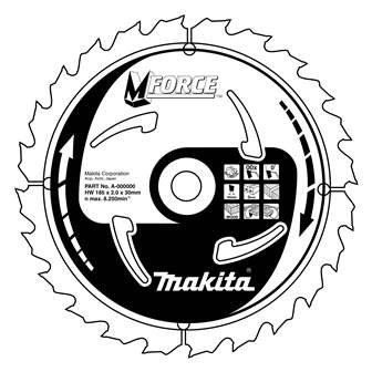 MAKITA Holzsägeblatt MFORCE 170x2x30 mm 24 Zähne B-08012