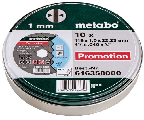 METABO Scheibensatz Aktion 115 mm (10 Stück) 616358000