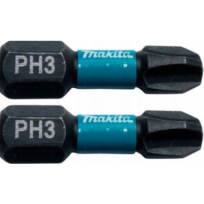 MAKITA Torsionsbit 1/4" IMPACT BLACK PH3, 25 mm 2 Stück B-63622