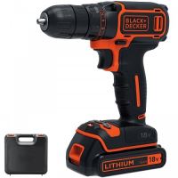 BLACK+DECKER Akku-Bohrschrauber 18V + Ladegerät 400mA BDCDC18K