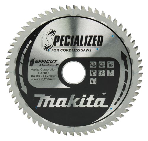 MAKITA Sägeblatt Aluminium Efficut 185x1,7x30 mm 60 Zähne E-16813