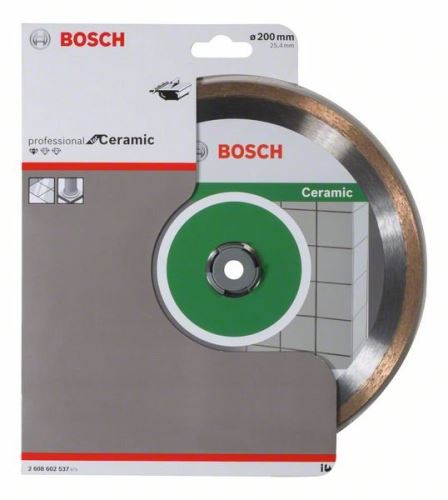 BOSCH Diamant-Trennscheibe Standard für Keramik 200 x 25,40 x 1,6 x 7 mm 2608602537