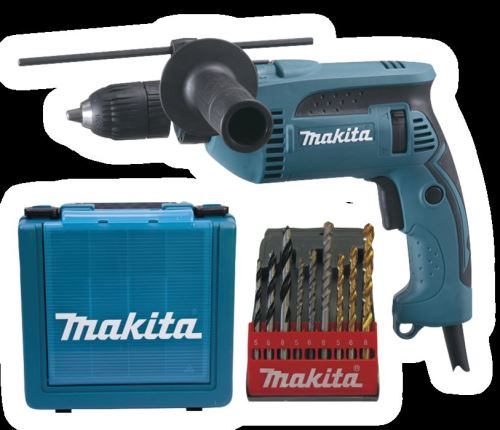 Makita Schlagbohrmaschine mit Koffer, 1,5–13 mm Schnellspannfutter, 680 W HP1641K1X