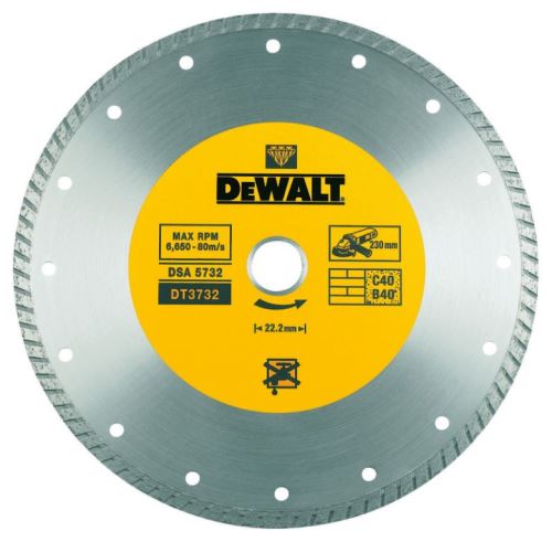 DeWALT Diamond Turbo Trockentrennscheibe, 230 x 22,2 mm DT3732