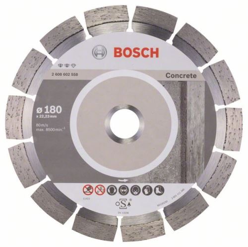 BOSCH Diamant-Trennscheibe Expert für Beton 180 x 22,23 x 2,4 x 12 mm 2608602558