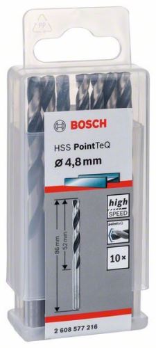 BOSCH Spiralbohrer HSS PointTeQ 4,8 mm 2608577164