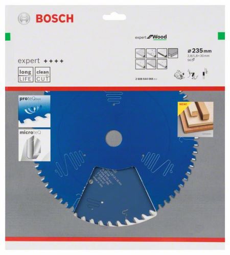 BOSCH Sägeblatt Expert für Holz 235 x 30 x 2,8 mm, 56 2608644066