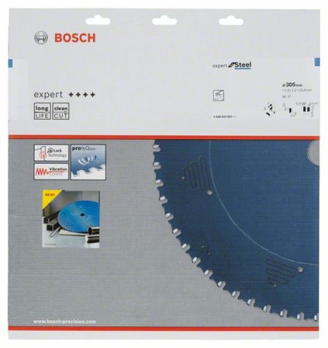 BOSCH Kreissägeblatt Expert für Stahl 305 x 25,4 x 2,6 mm, 80 2608643061