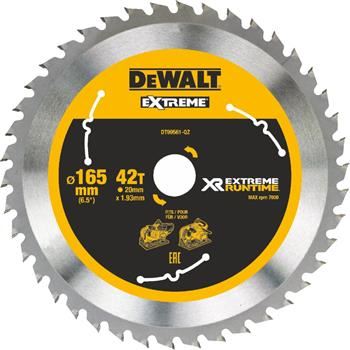 DeWALT Sägeblatt (ideal für FLEXVOLT Sägen) 165 x 20 mm, 42 Zähne DT99561