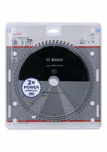 BOSCH Sägeblatt für Akku-Sägen; Standard für Aluminium 254x30x2,4/1,8x68T 2608837780