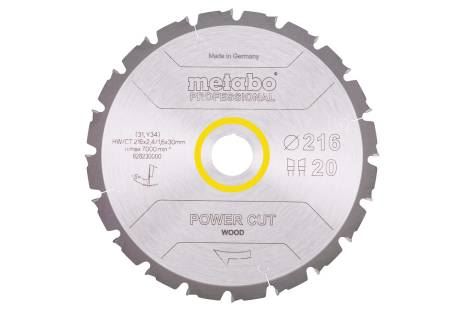 METABO Sägeblatt KGS 216 HW/CT 216 x 30 mm, 20 Zähne 628230000