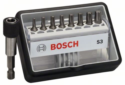 BOSCH (8+1)-teiliger Satz Schraubendreherbits Robust Line, S Extra-Hart 25 mm, (8+1)-teiliger Satz 2607002560