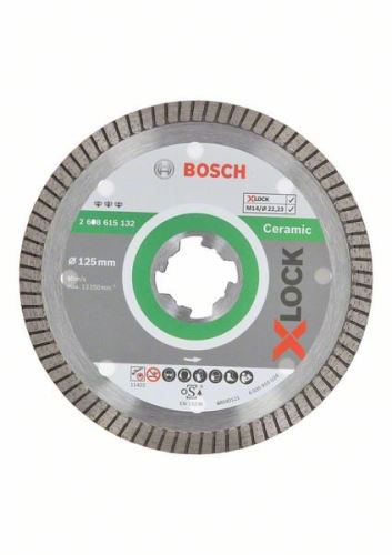 BOSCH X-LOCK Diamanttrennscheibe Best für Ceramic Extraclean Turbo System 125 x 22,23 x 1,4 x 7 mm 2608615132