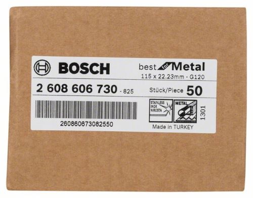 BOSCH Fiber-Schleifscheibe R574, Best for Metal D = 115 mm; G = 120 2608606730