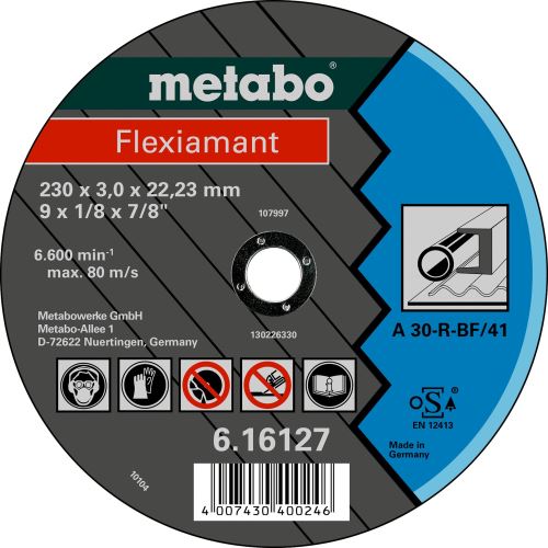 METABO Trennscheibe - Stahl-FLEXIAMANT 230x3,0x22,2 616127000