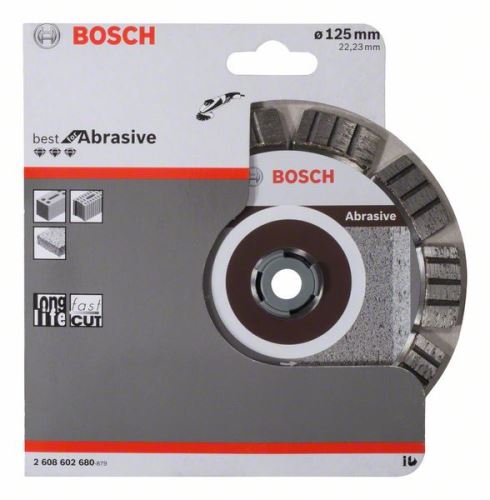 BOSCH Diamant-Trennscheibe Best for Abrasive 125 x 22,23 x 2,2 x 12 mm 2608602680