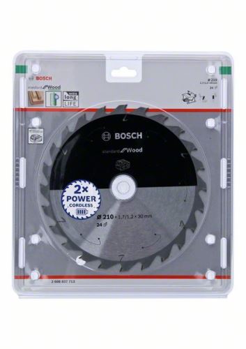 BOSCH Sägeblatt für Akku-Sägen; Standard für Holz 210x30x1,7/1,2x24T 2608837713