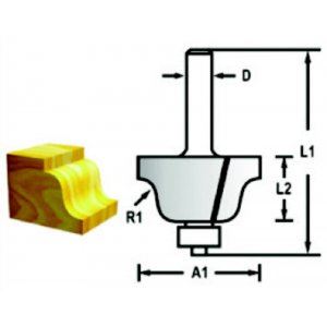 MAKITA Profilfräser mit Lagerschaft 6 mm, 25,4x9,5x52 mm D-48804