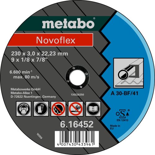 METABO Trennscheibe - Stahl-NOVOFLEX 230x3,0x22,2 mm gerade 616452000