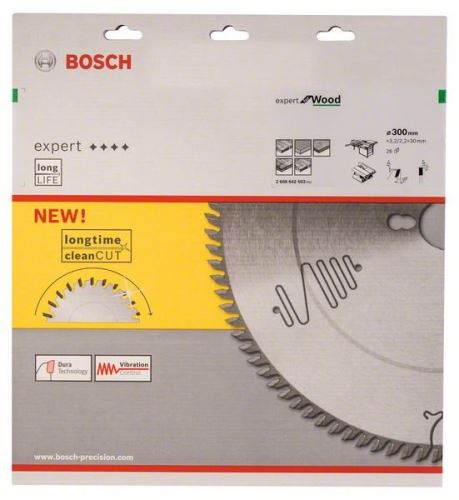 BOSCH Sägeblatt Expert für Holz 300 x 30 x 3,2 mm, 26 2608642503