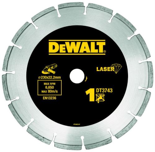 DeWALT Trockentrennscheibe für Baumaterialien und Beton, 125 mm x 22,2 mm DT3741