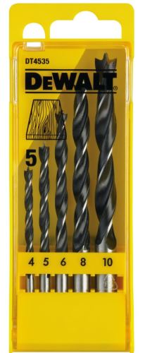 DeWALT Holzbohrer-Set / 4, 5, 6, 8, 10 mm / (5 Stück) DT4535