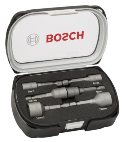 BOSCH 6-teiliger Steckschlüsselsatz (50 x 6,7,8,10,12,13 mm) – DIY 2607017569