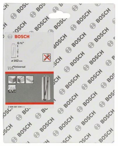 BOSCH Diamantbohrkrone zum Trockenbohren G 1/2" 65 mm, 150 mm, 4 Segmente, 7 mm 2608587321