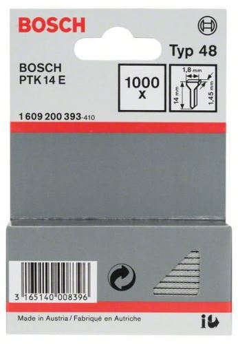 BOSCH Nägel, Typ 48 1,8 x 1,45 x 14 mm (1000 Stück) 1609200393