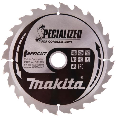 MAKITA Holzsägeblatt Efficut 230x2,2x30 mm 24 Zähne E-01909