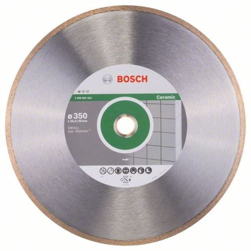 BOSCH Diamanttrennscheibe Standard für Keramik 350 x 30+25,40 x 2 x 7 mm 2608602541