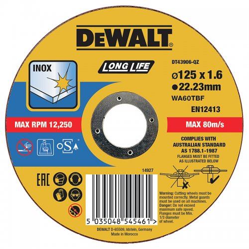 DeWALT Trennscheibe 125 x 22,2 x 1,6 mm DT43906