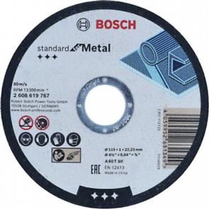 BOSCH Trennscheibe Standard für Metall 115 x 1 x 22,23 mm, gerade 2608619767